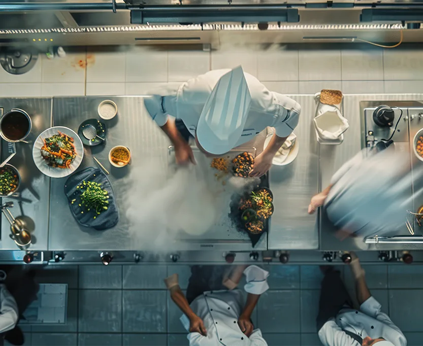 Busy kitchen